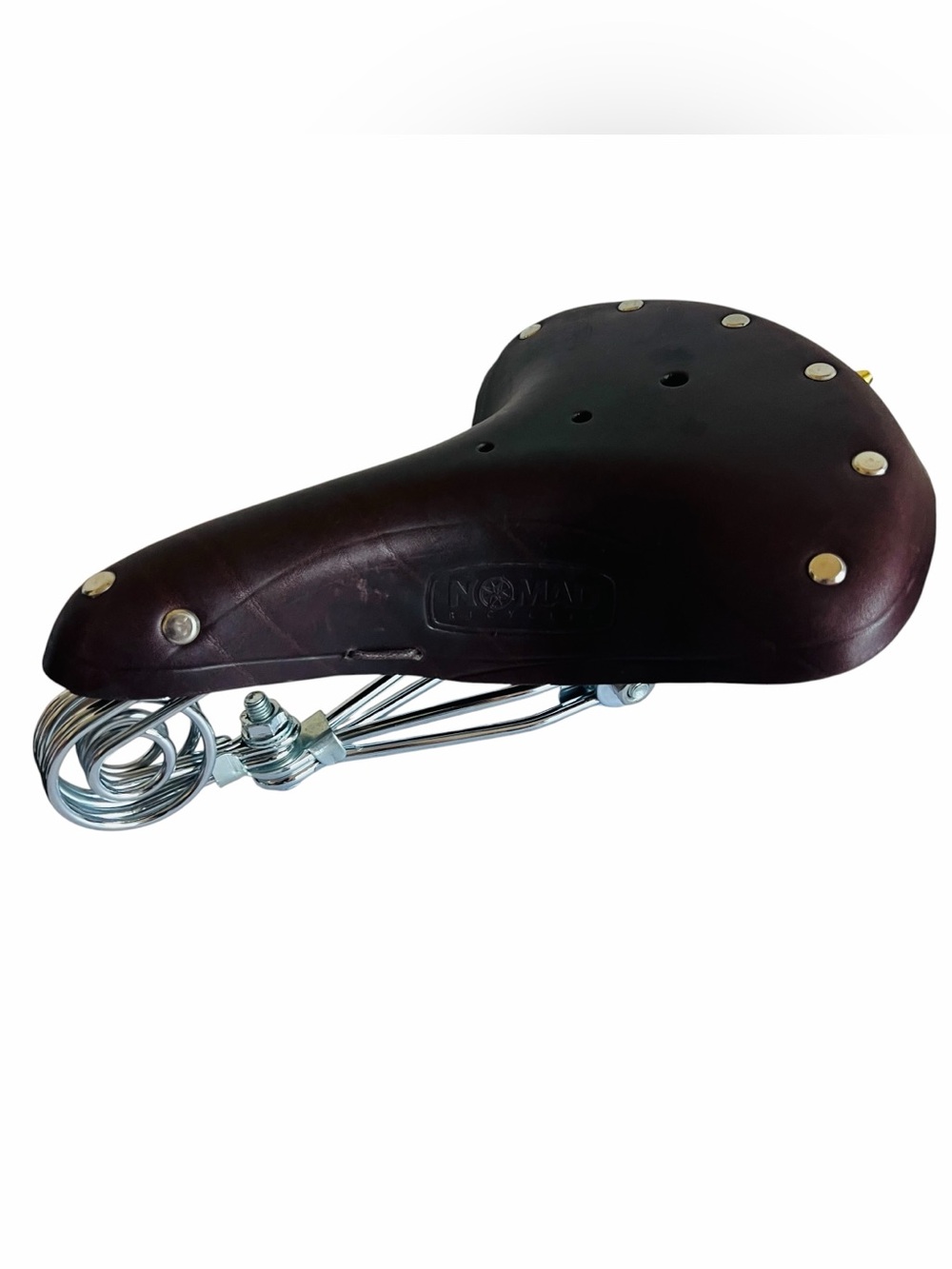 Nomad Bicycle Saddle 3 Spring Comfort Leather   Retro Riding Bike Seat Cushion